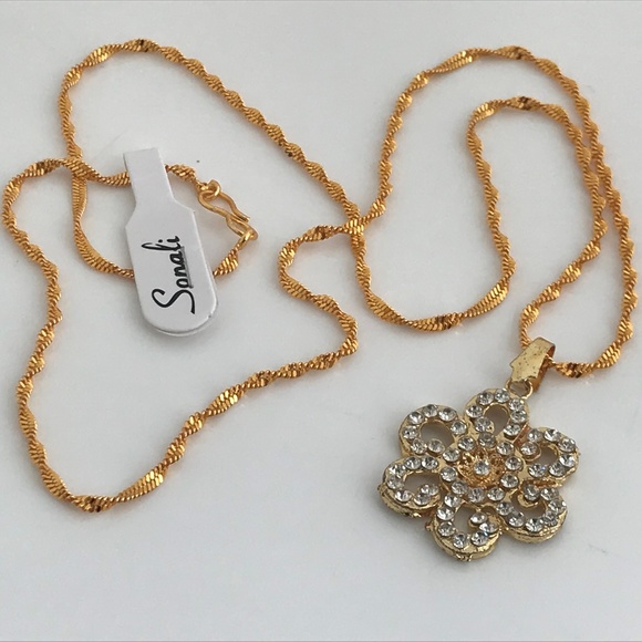 Women Necklace Gold Tone Fashion Bollywood Pendant - Picture 1 of 8